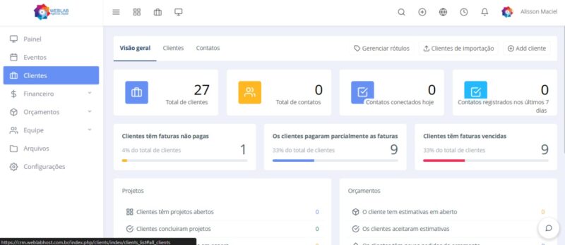 Sistema em PHP - Gerente de Projetos, CRM, Financeiro, Orçamentos, Pagamentos e Gerenciamento de Arquivos - Image 3