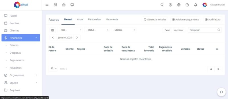 Sistema em PHP - Gerente de Projetos, CRM, Financeiro, Orçamentos, Pagamentos e Gerenciamento de Arquivos - Image 5