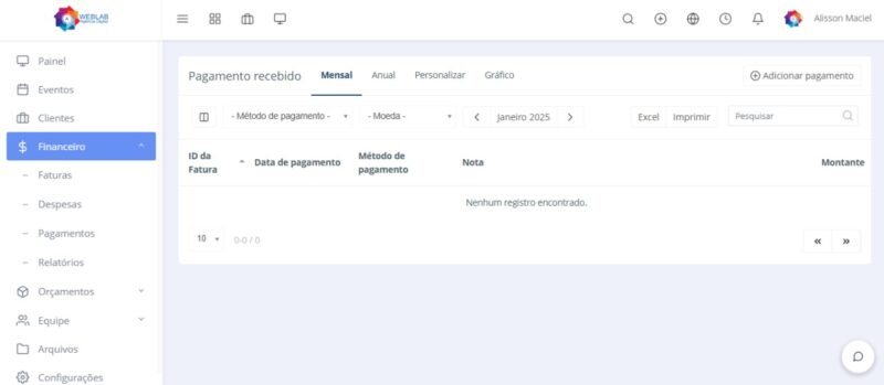 Sistema em PHP - Gerente de Projetos, CRM, Financeiro, Orçamentos, Pagamentos e Gerenciamento de Arquivos - Image 6