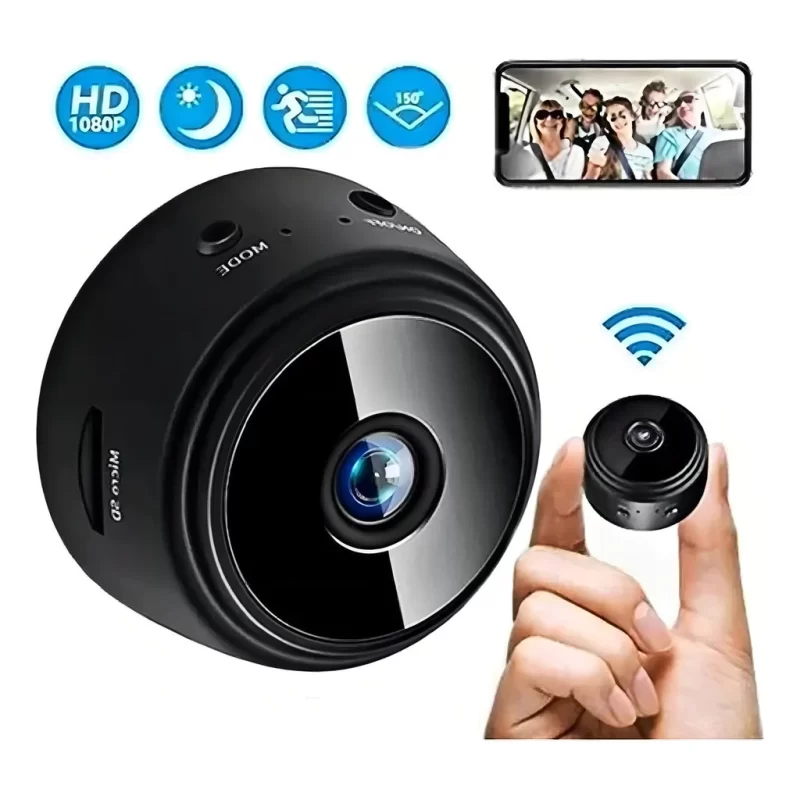 Mini Câmera Espiã Grava Vídeo Faz Foto Escuta Áudio C/ App wifi wireless camera gravação - Image 3